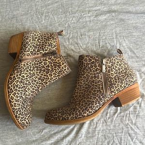 Lucky Brand Ankle Booties Leopard Print Size 6M